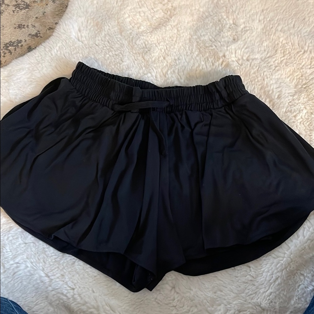 Abercrombie Kids Black Athletic Shorts Lightweight Elastic Waist